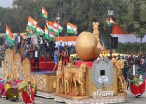 Haryana Displays Rustic Charm With Nod To Future In R-Day Tableau हरियाणा ने गणतंत्र दिवस की झांकी में भविष्य की